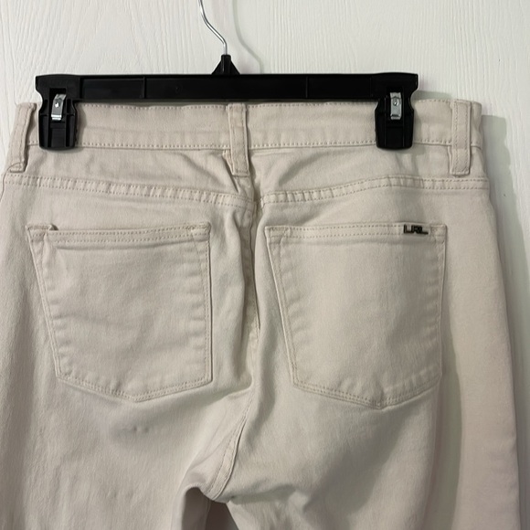 Ralph Lauren LRL Lauren Jean Co Cream Flare Wide Leg Jeans Size 8 - Picture 8 of 10